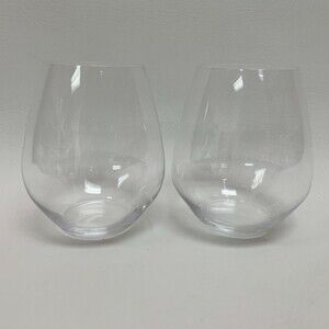 Spiegelau Clear Wine Glass Glasses Lot of 2 Stemless 4 3/4" High